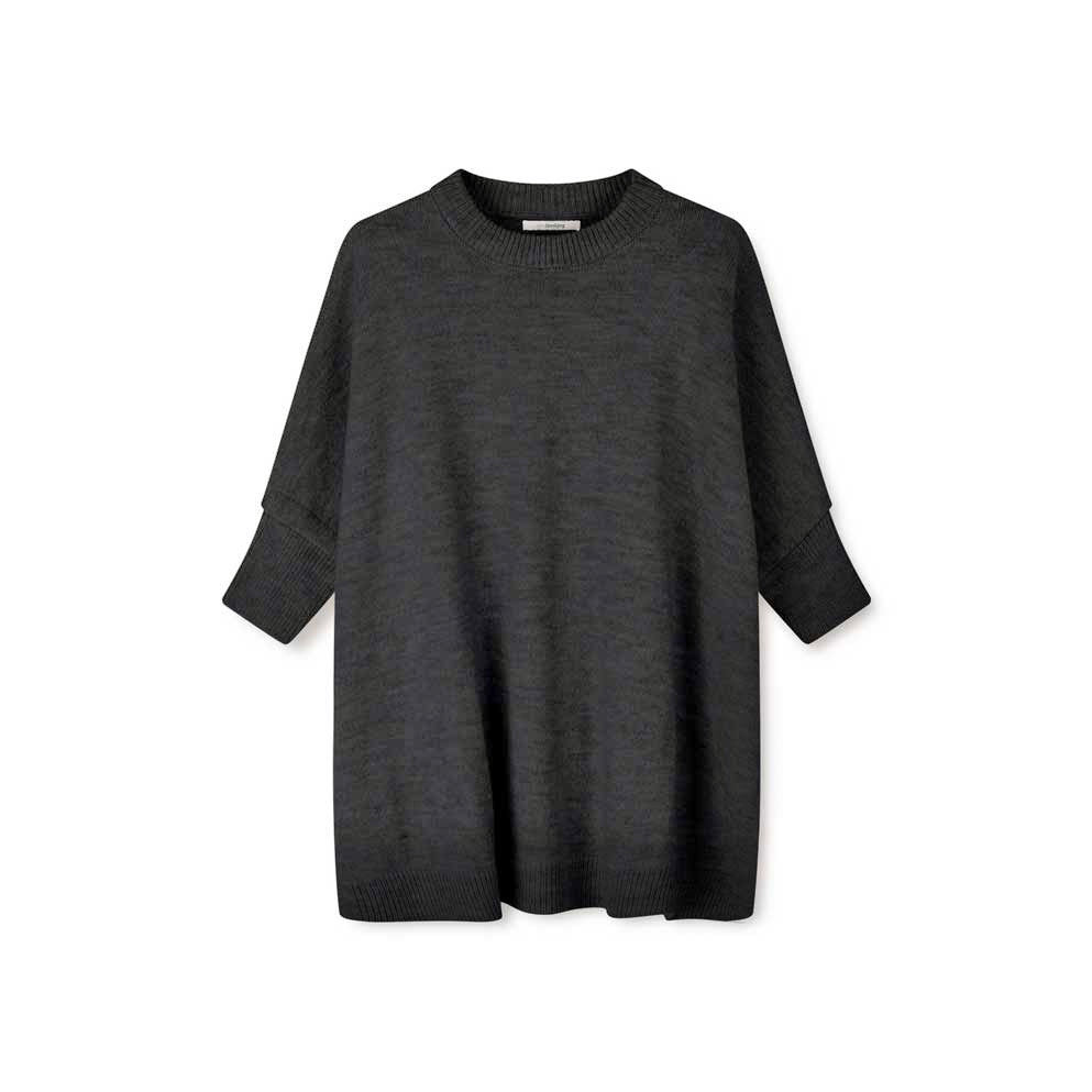 Sibin Linnebjerg Miley Anthracite Poncho Sweater
