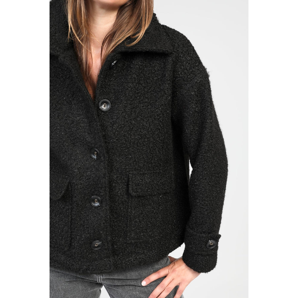 An’ge Catalina Bouclé Black Jacket