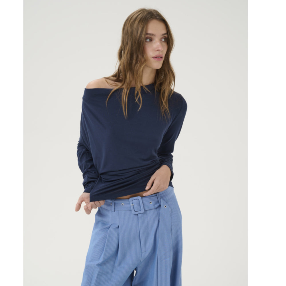 My Essential Wardrobe Vista Waterfall Sapphire Top