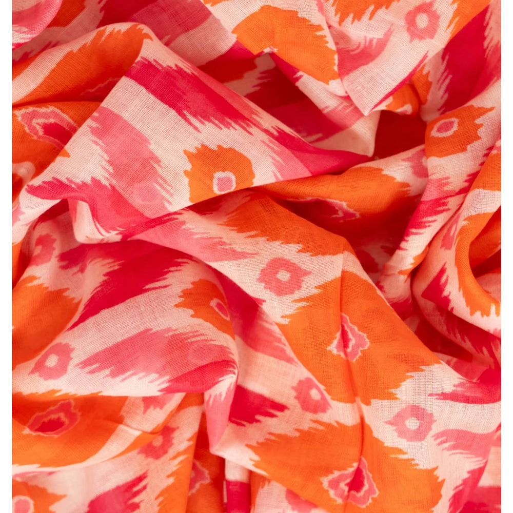 Ayla Ikat Pink & Orange Scarf