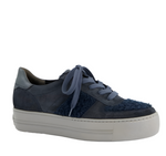 Paul Green Navy Borg Flatform Trainers