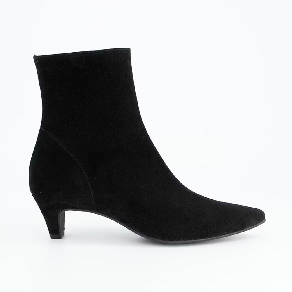 Paul Green Black Suede Ankle Boots
