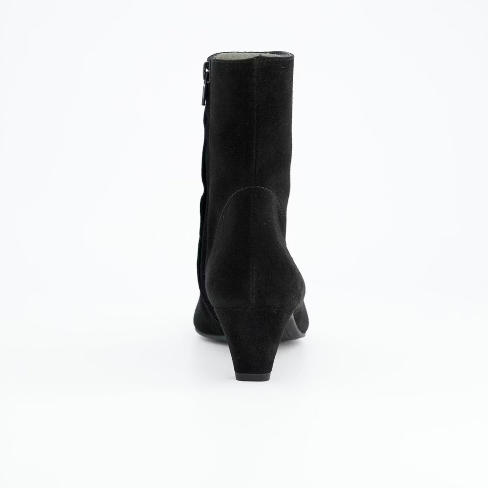 Paul Green Black Suede Ankle Boots