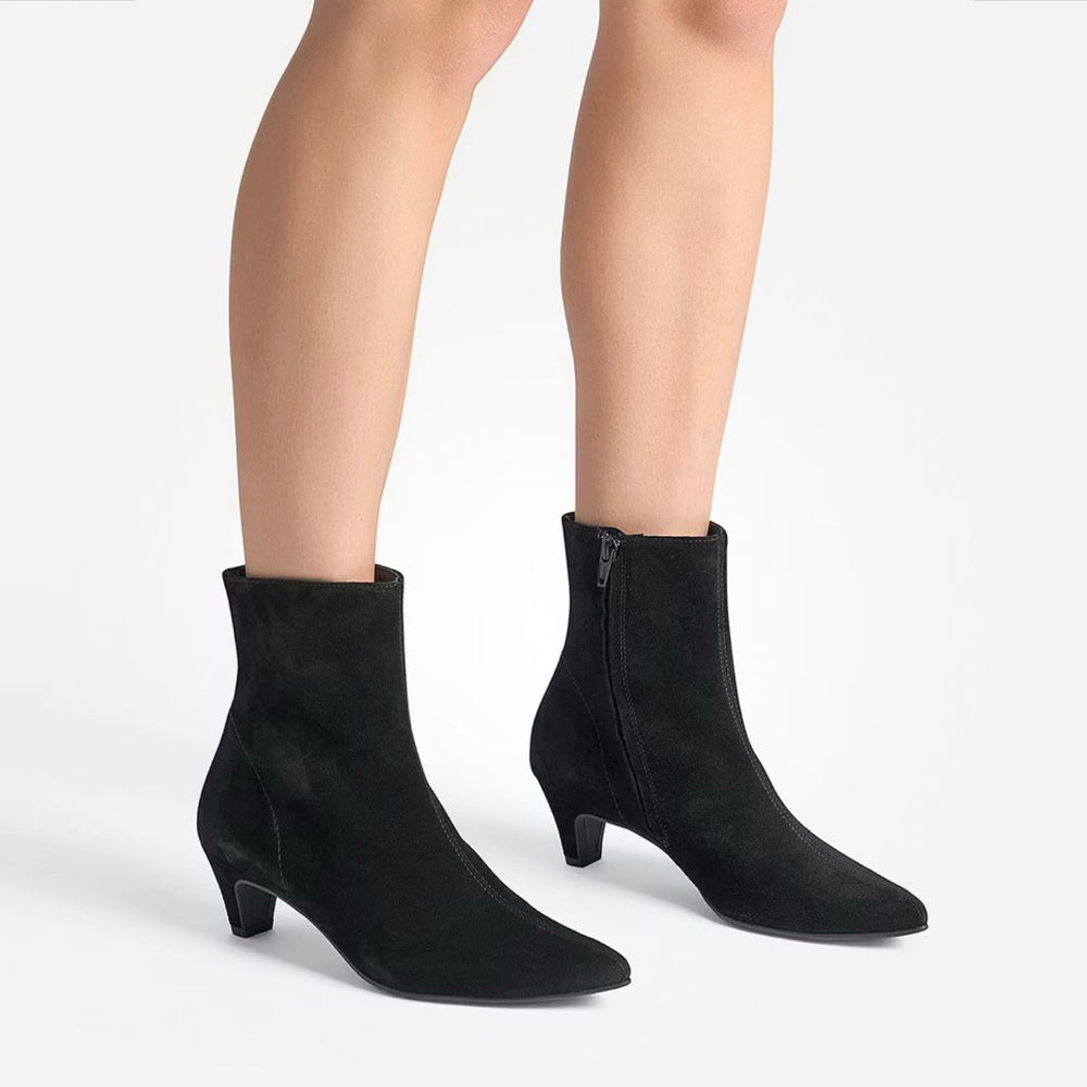 Paul Green Black Suede Ankle Boots