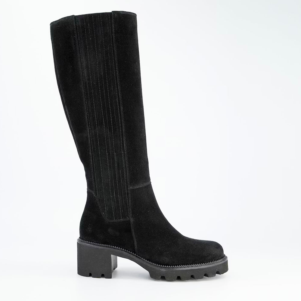 Paul Green Black Knee HIgh Suede Boots