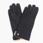 Black Gold Trimmed Gloves