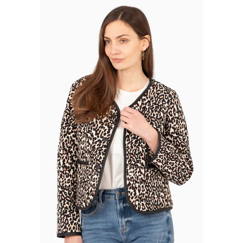 Greta Leopard Quilted Jacket