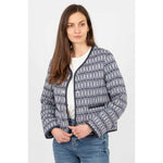 Greta Blue Aztec Quilted Jacket