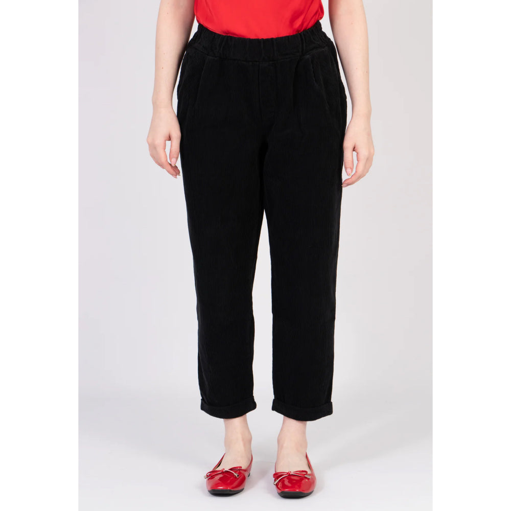 Sarta Olive Black Cord Trousers
