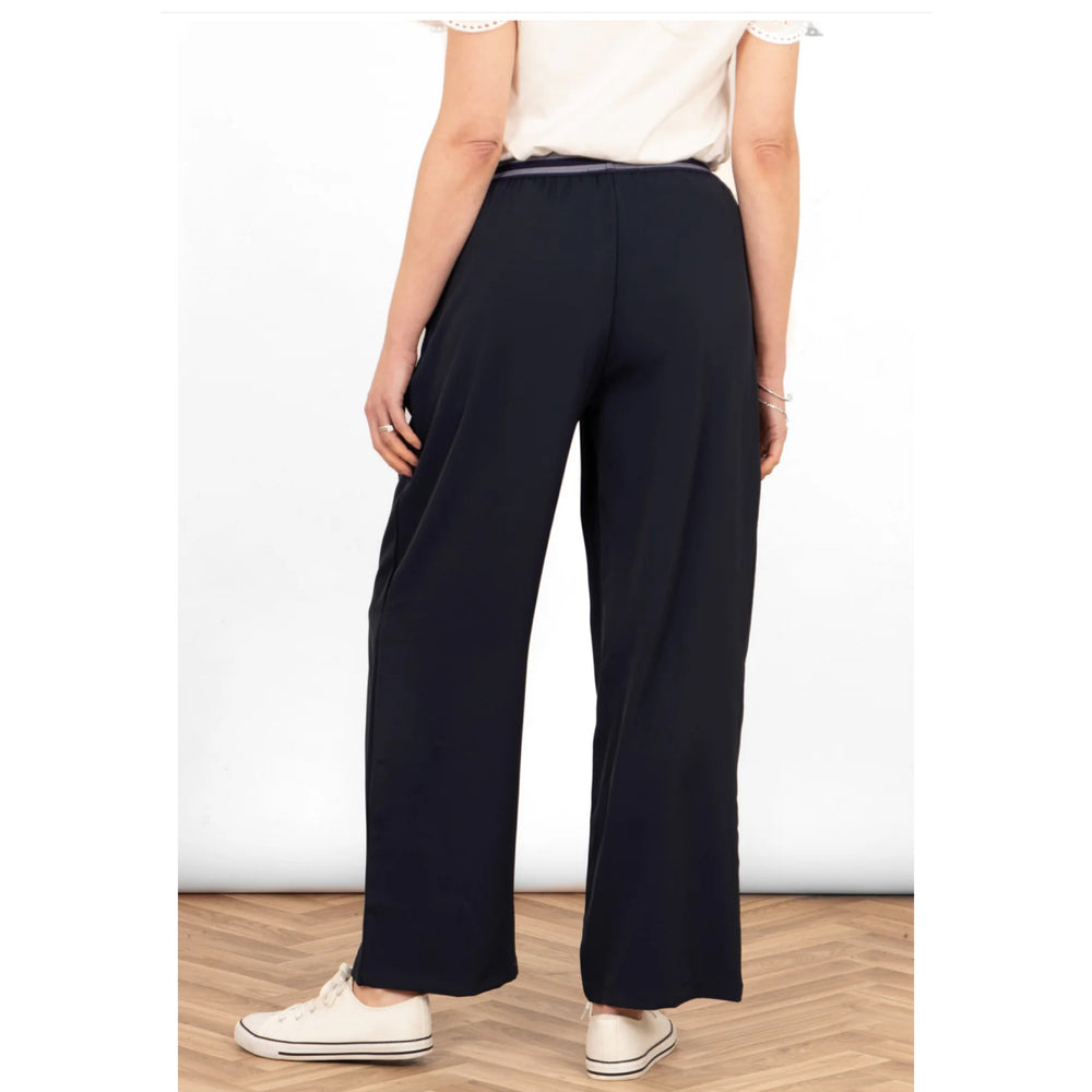 Amber Navy Wide Leg Trousers