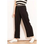 Amber Black Wide Leg Trousers