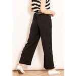 Amber Black Wide Leg Trousers