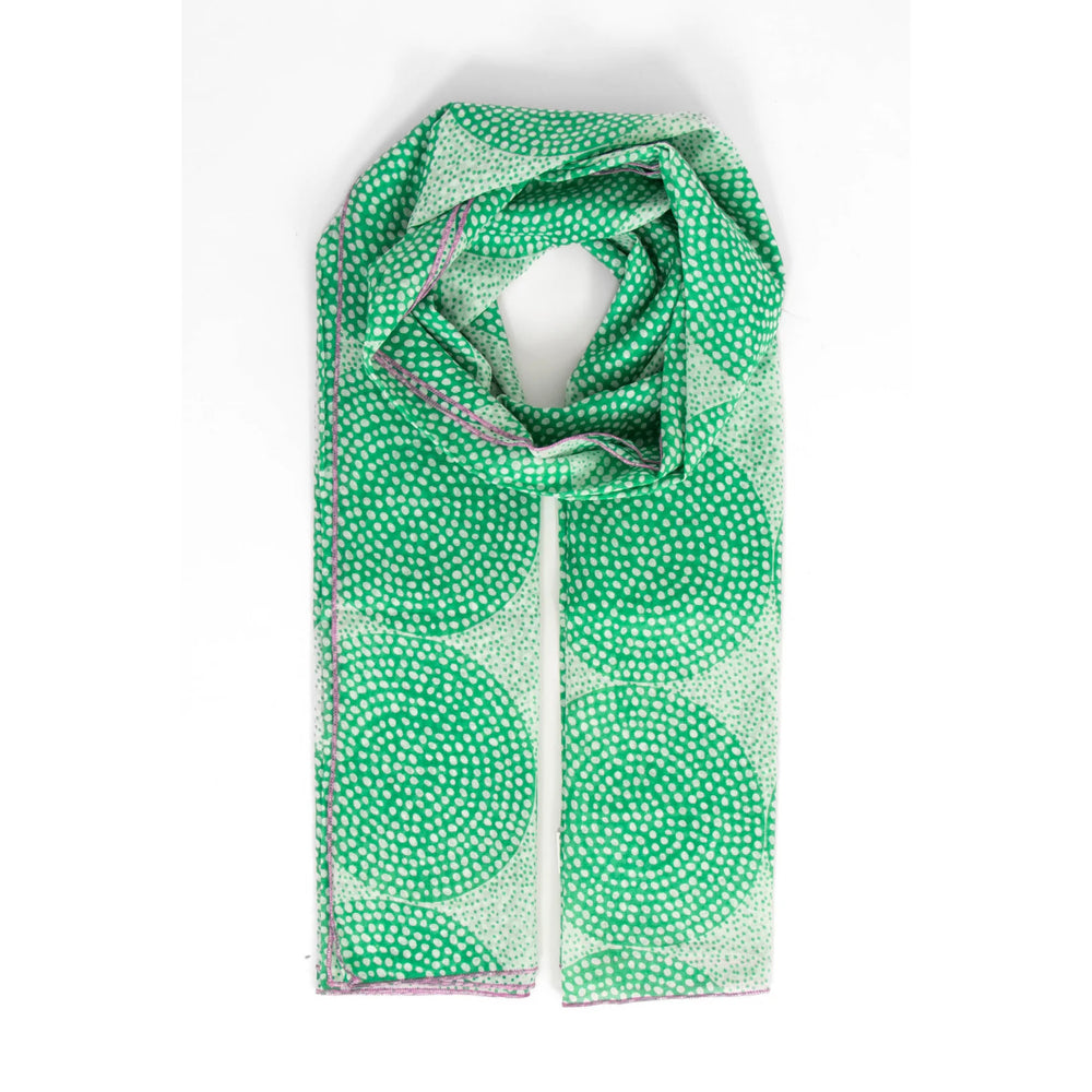Camille Green Circle Scarf