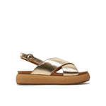 Inuovo Gold Wedge Sandals