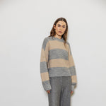 Project AJ117 Jo Grey & Sand Sweater