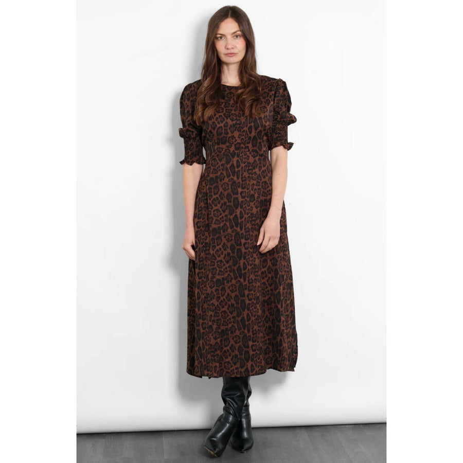 Hazel Brown Leopard Dress