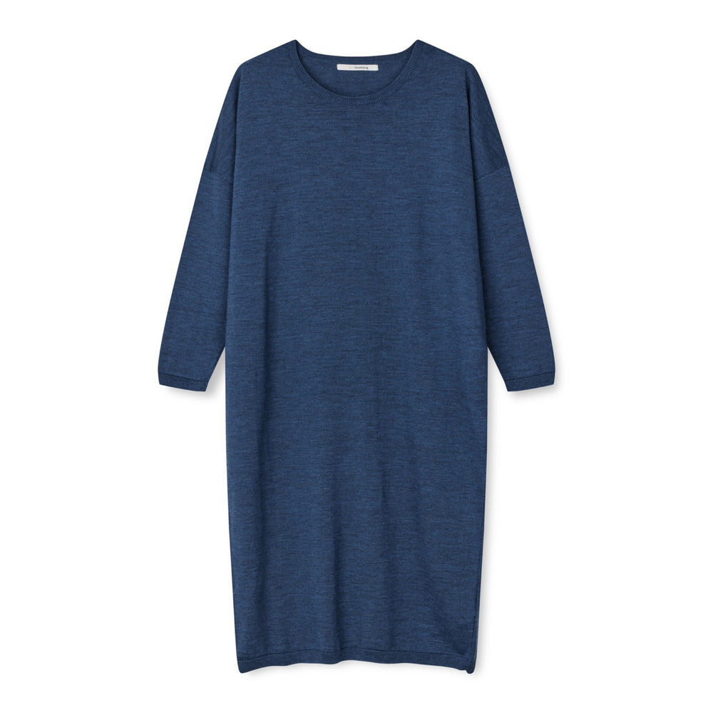 Sibin Linnebjerg Kala Denim Blue Merino Dress