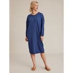 Sibin Linnebjerg Kala Denim Blue Merino Dress