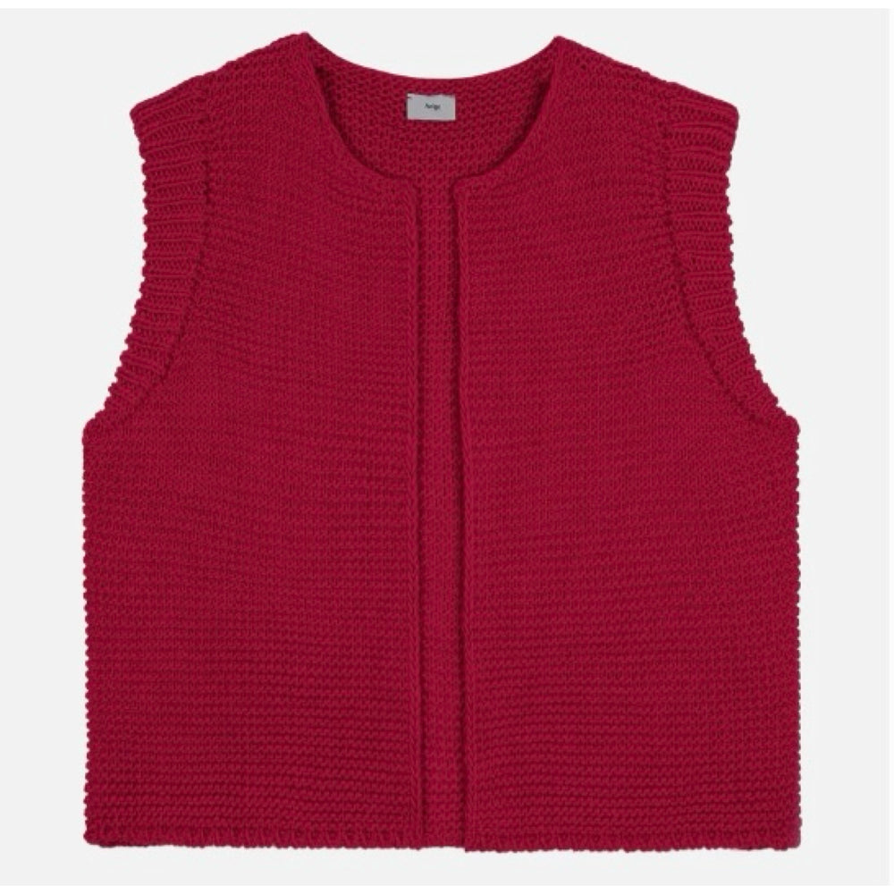 An’ge Legringot Dark Red Knitted Waistcoat