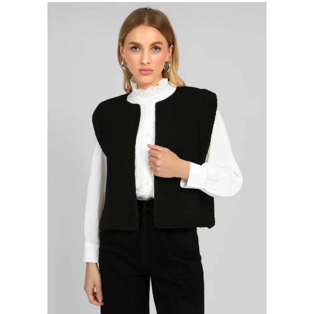 An’ge Legringot Black Knitted Waistcoat