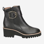 Paul Green Black Buckle Ankle Boots