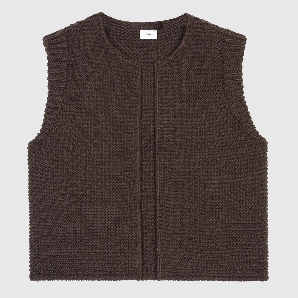 An’ge Legringot Chocolate Knitted Waistcoat