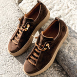 Paul Green Brown Suede Flatform Trainers