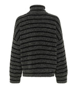 GESTUZ Alpha Black Charcoal Rollneck Sweater