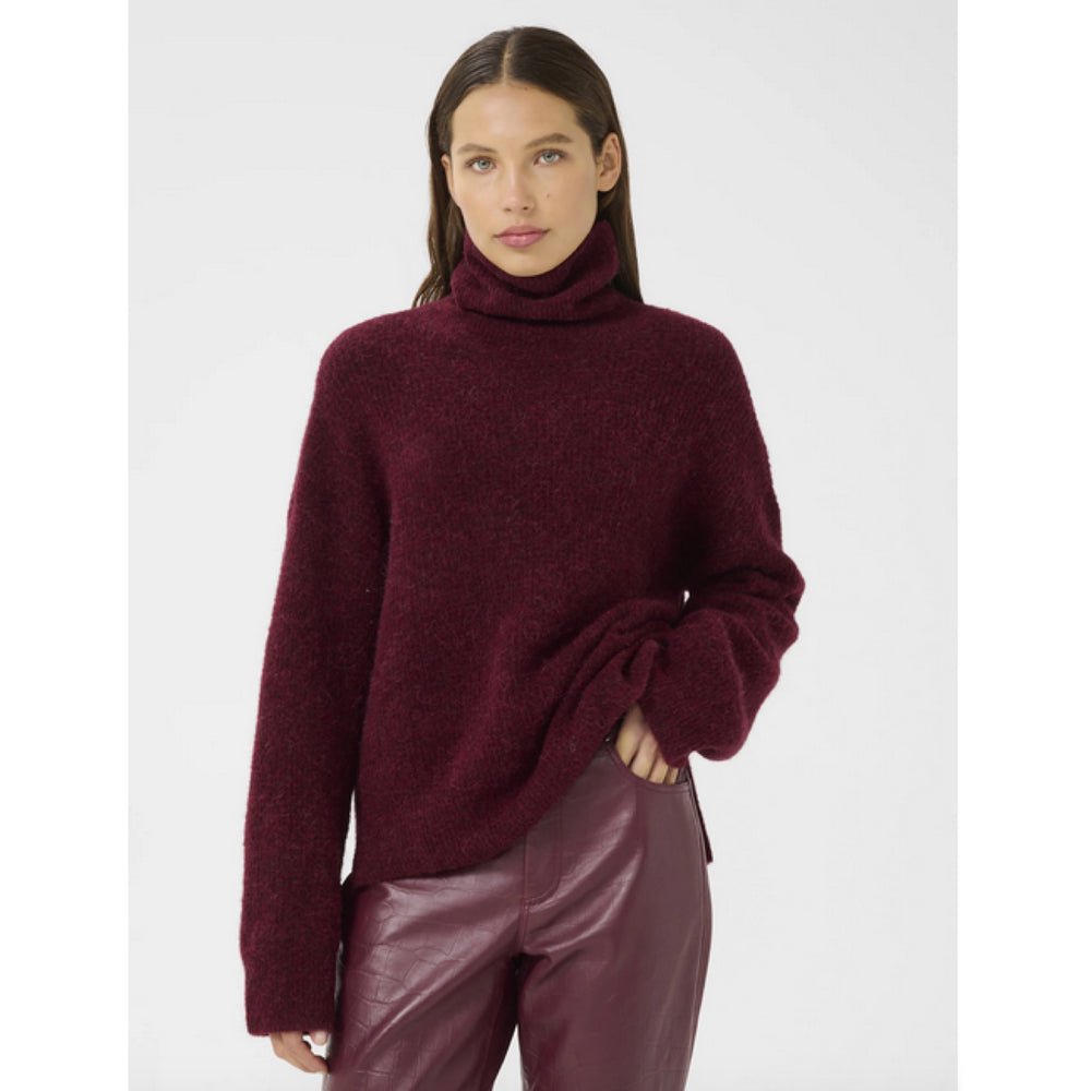 GESTUZ Alpha Blood Red Rollneck Sweater