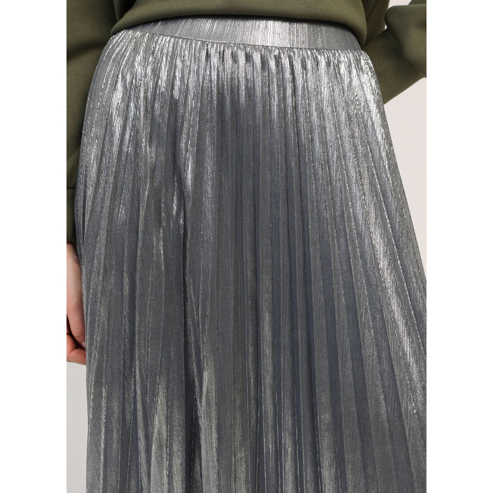 An’ge Justinna Pewter Pleated Skirt