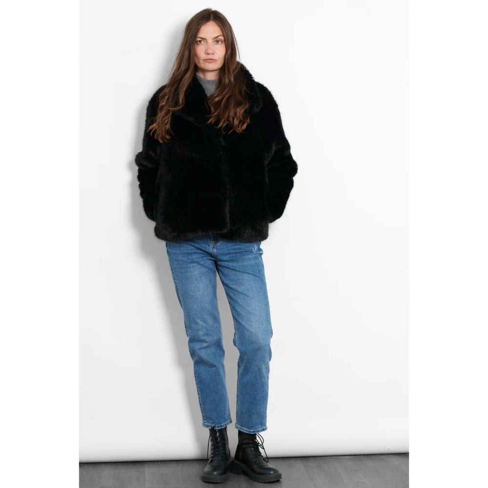 Monroe Black Faux Fur Jacket
