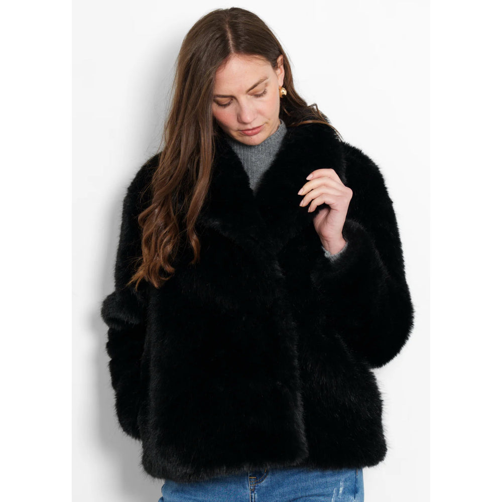 Monroe Black Faux Fur Jacket