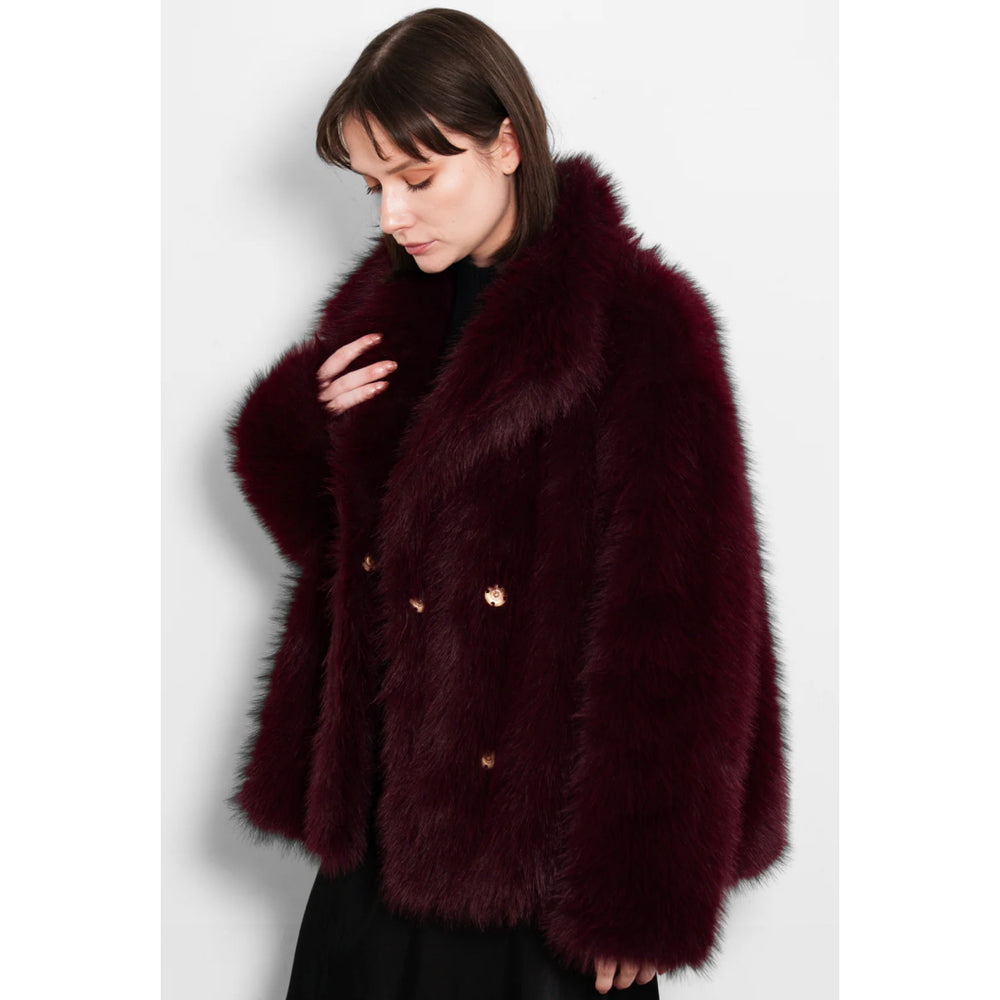 Monroe Berry Faux Fur Jacket