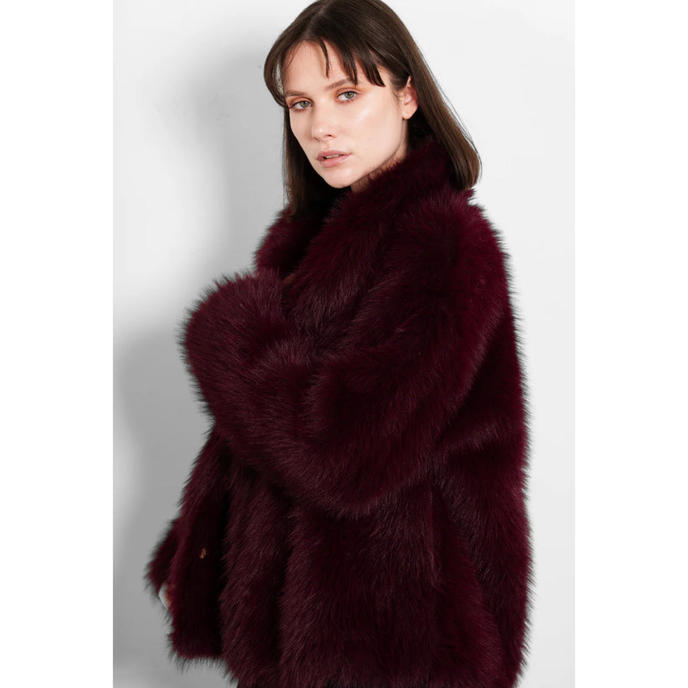 Monroe Berry Faux Fur Jacket