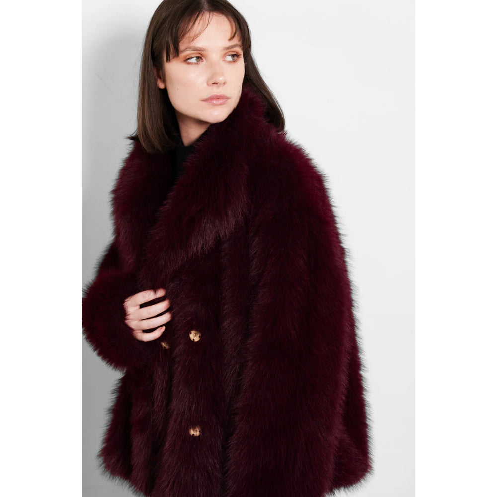 Monroe Berry Faux Fur Jacket