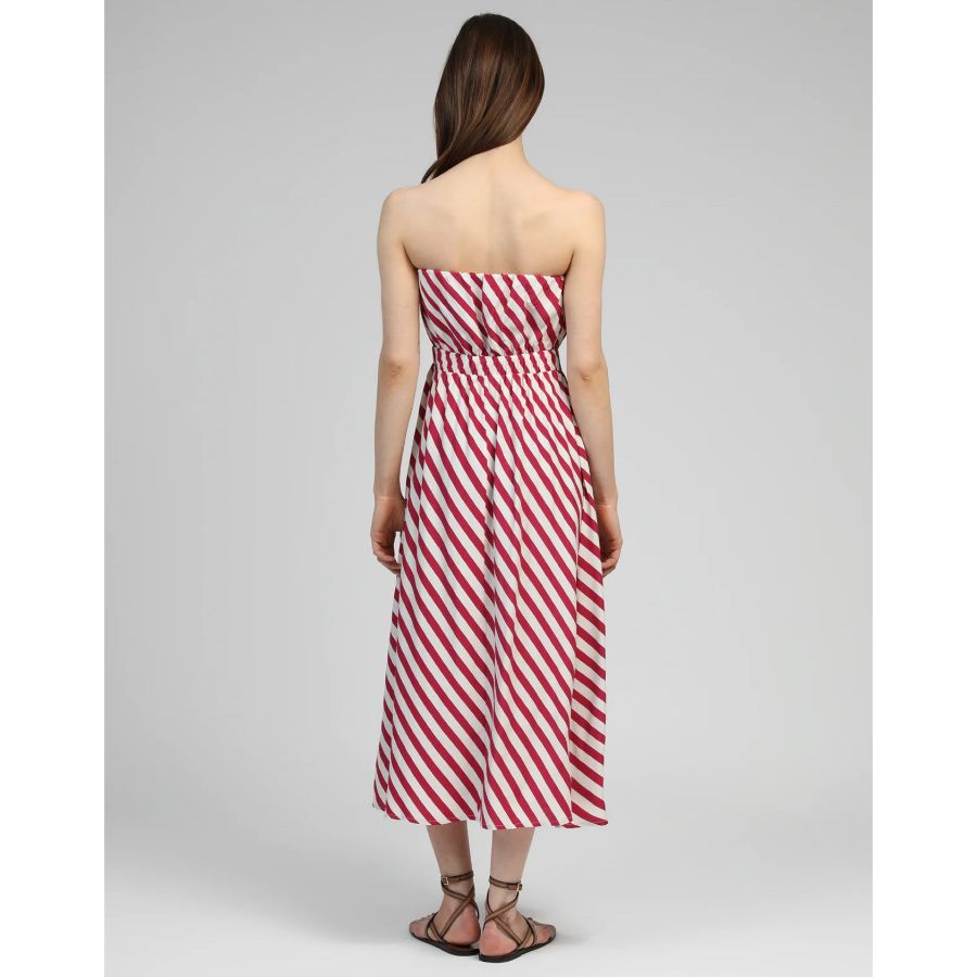 An’ge Raspberry Stripe Dress