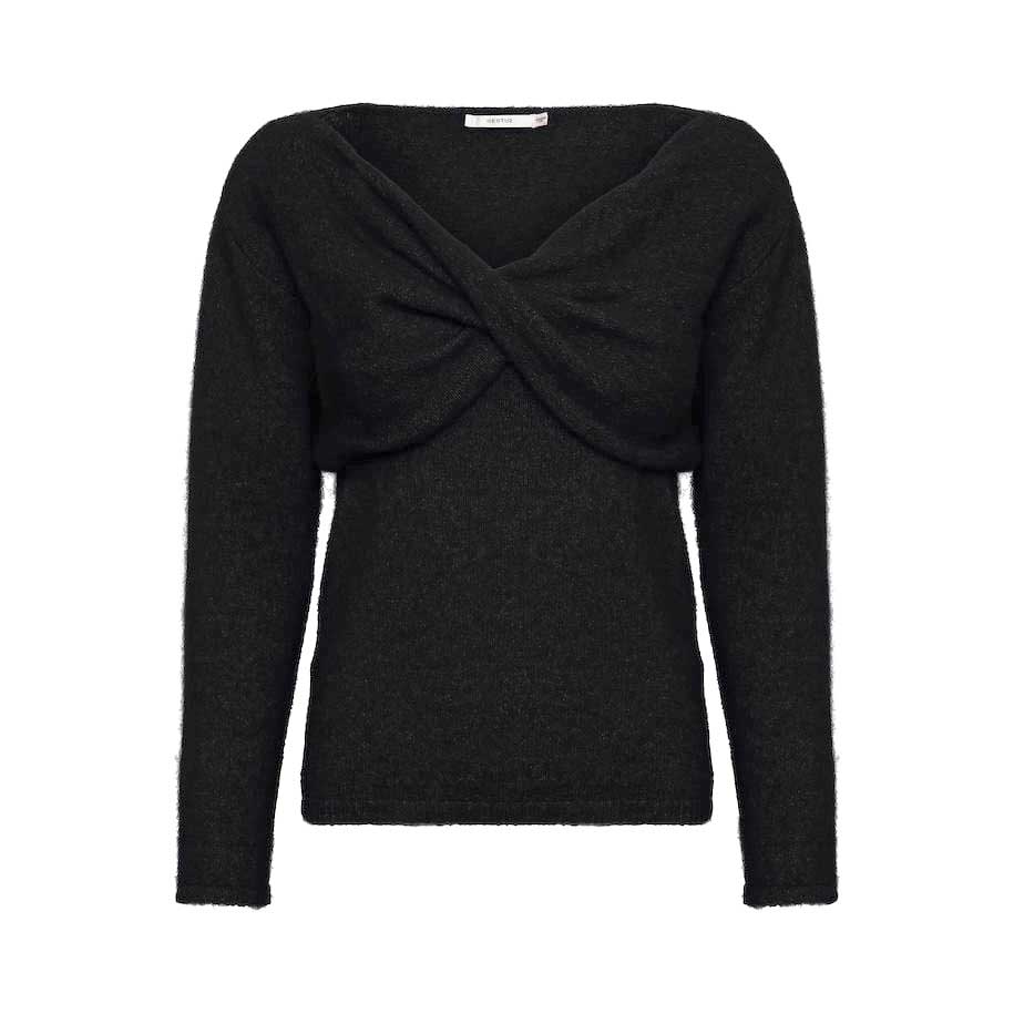 GESTUZ Alpha Knit Black Top