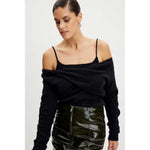 GESTUZ Alpha Knit Black Top
