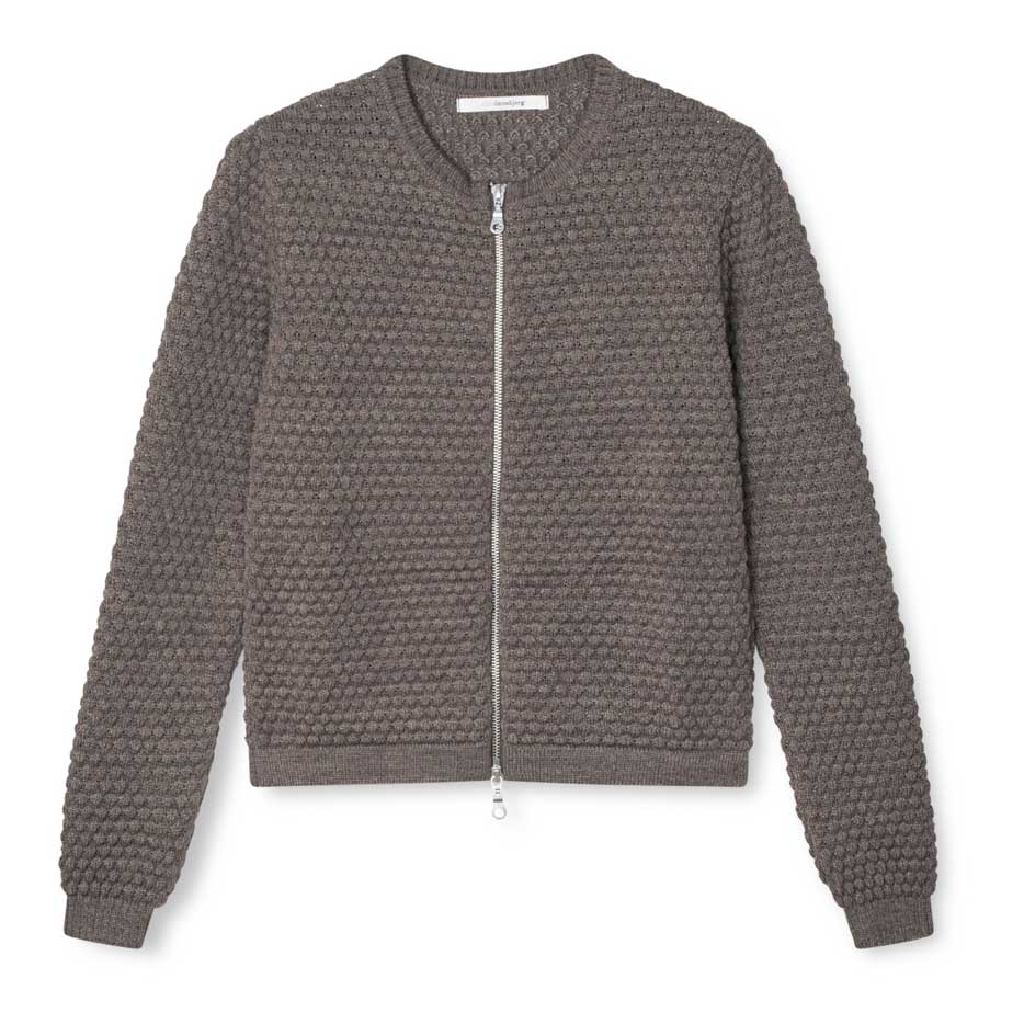 Sibin Linnebjerg Ane Zip Cardigan Dark Sand