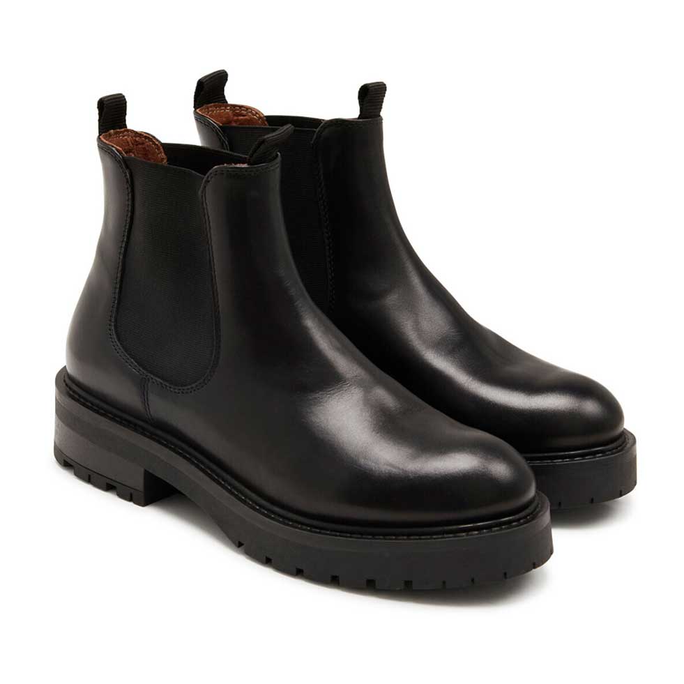 Pavement Marit Black Wool Leather Boots