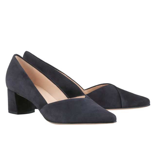 Hogl Navy Suede Heels