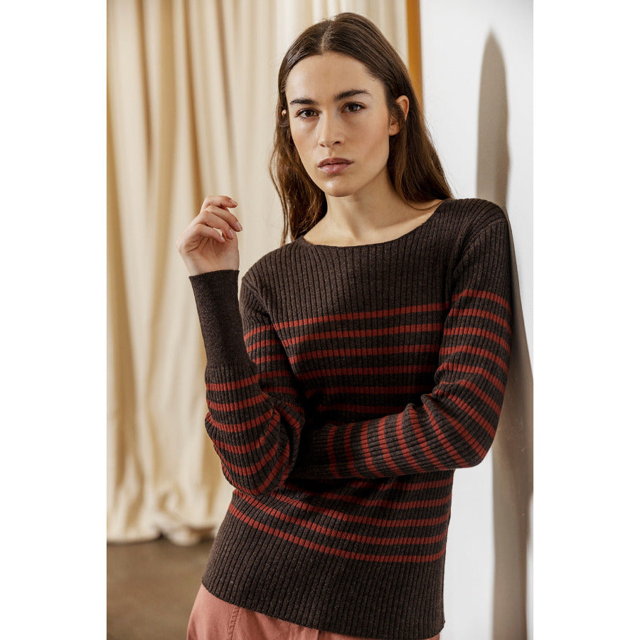 Project AJ117 Sabra Coffee Ribbed Top