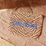 Petite Mendigote Audette Glitter Zebra Pouch